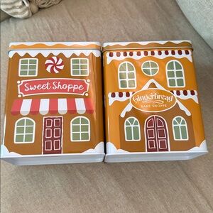 Target Bullseyes Playground Gingerbread & Sweet Shoppe Tin Container Novelty Set